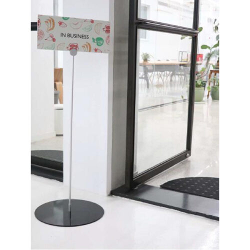 Pedestal stand sign holder-solid panel