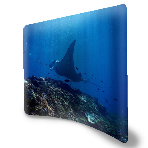 Curved Fabric Tension Media Wall Frames