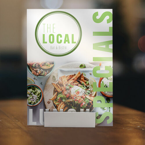 Tabletop Sign Holder 74mm Wide Wedge